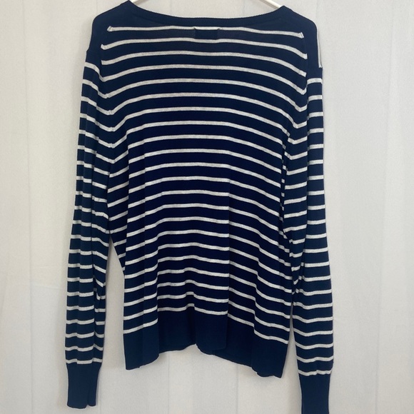 Old Navy Cardigan Sweater Lightweight Striped - Picture 3 of 4